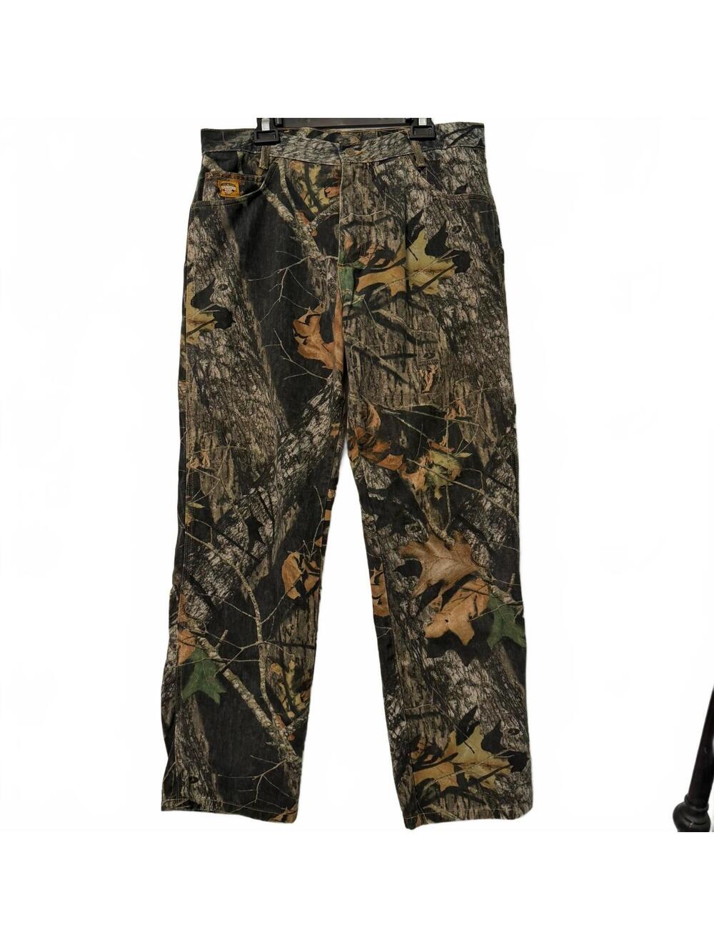 Vintage Diamond Cut Camo Pants 36x34 Mossy Oak Break Up Hunting Y2K